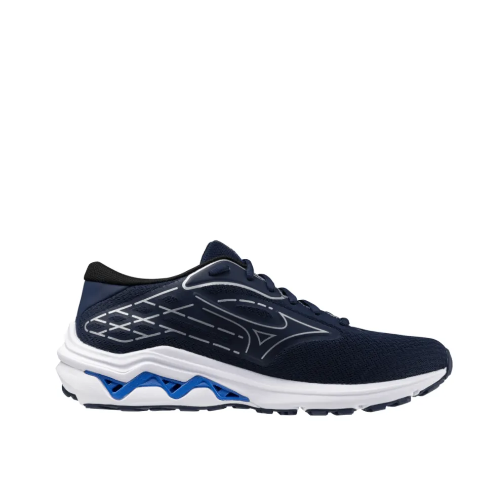 Mizuno Wave Equate 8 Men's Running Shoes Estate Pageant Blue/White/Silver  AW24 running in a mud run shoes