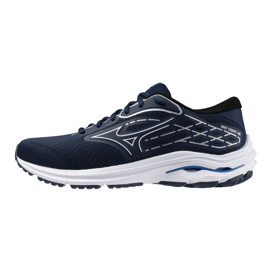 running for corporate events Mizuno Wave Equate 8 Men's Running Shoes Estate Pageant Blue/White/Silver  AW24