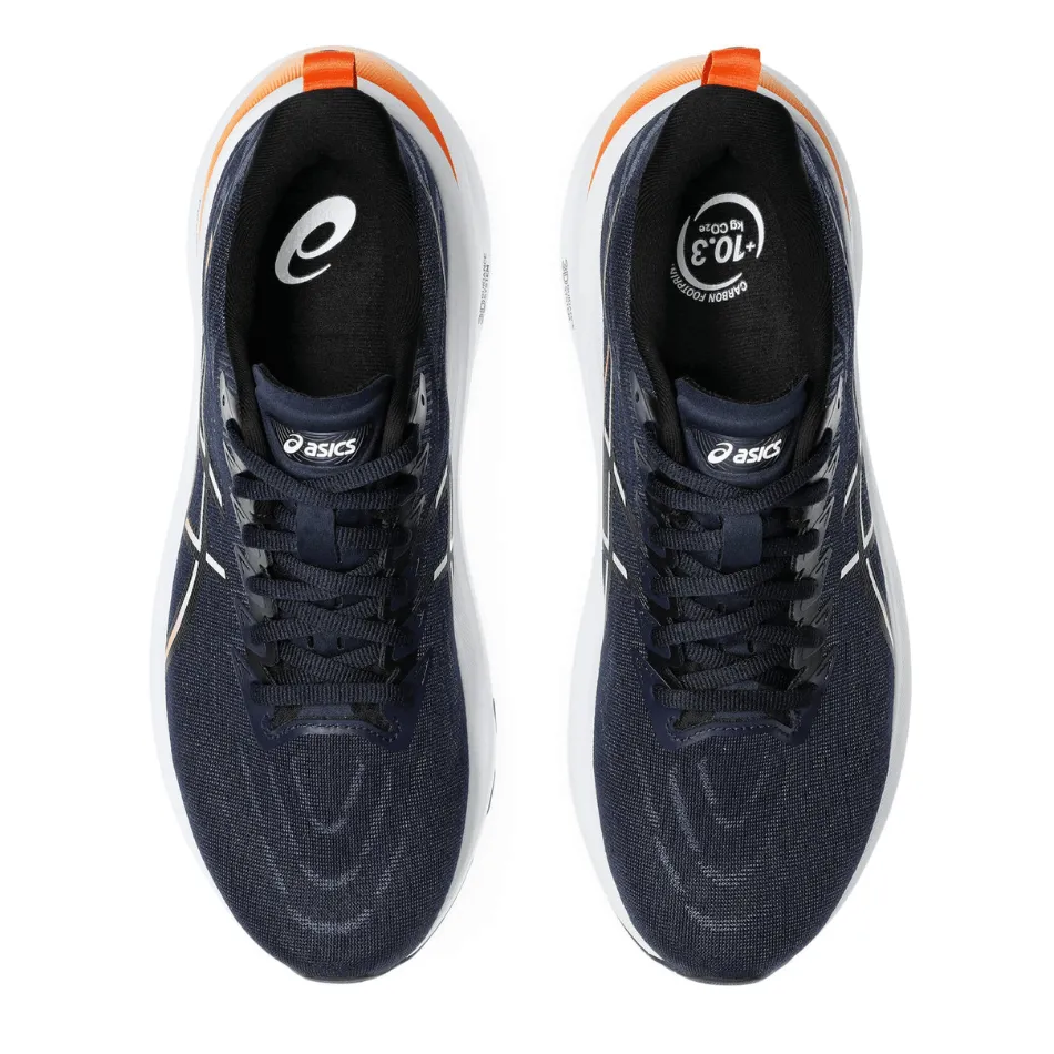 ASICS Men's GT 2000 v13 Running Shoes in Midnight/Black SS25 running on a rubber track shoes