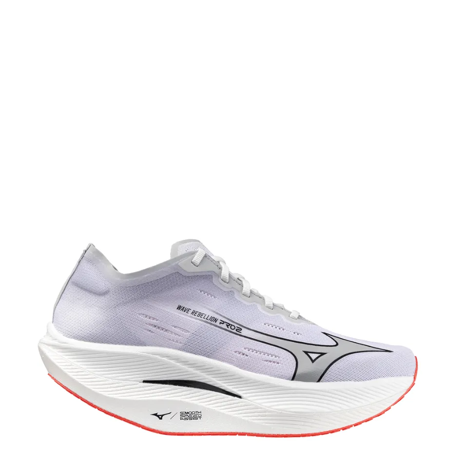 Mizuno Women's Wave Rebellion Pro 2 Running Shoes in White/Harbor Mist/Cayenne SS24 parkour shoes Full Foot Protection