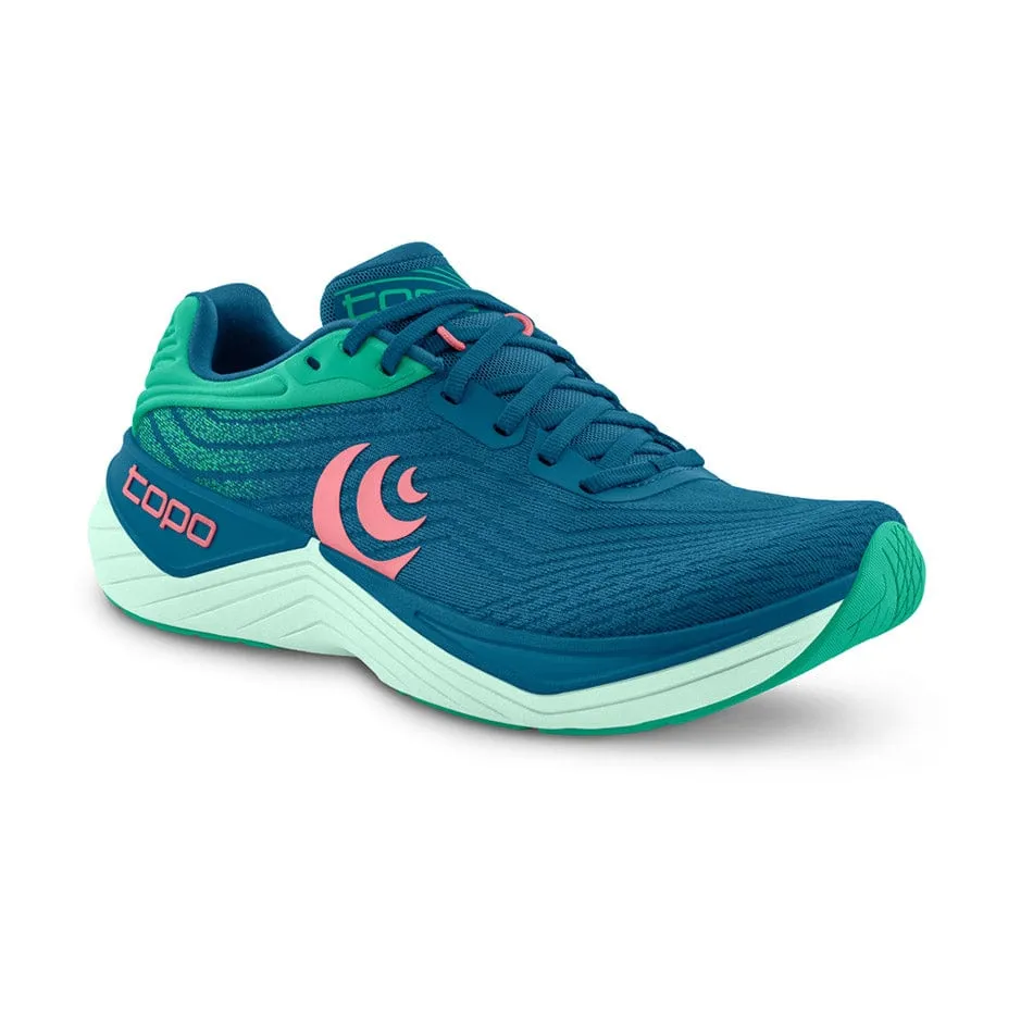 Topo Women's Ultrafly 5 Running Shoes Blue/Aqua AW24 scratch - resistant shoes PaddedCollar
