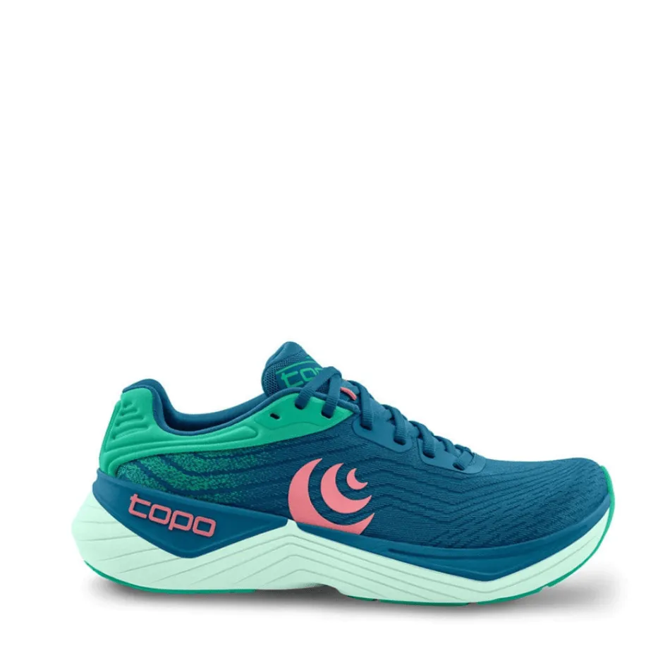Topo Women's Ultrafly 5 Running Shoes Blue/Aqua AW24 narrow - width options shoes Mud - Resistant