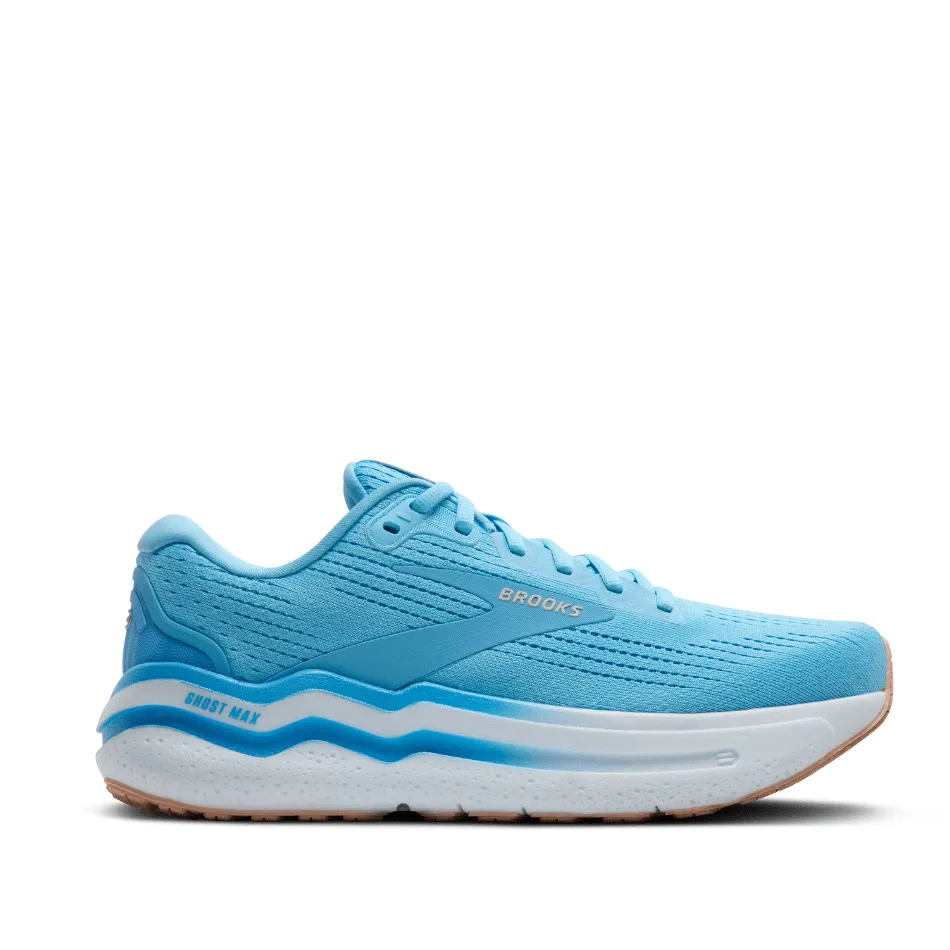 walking tool running tops Brooks Women's Ghost Max 2 Running Shoes in Baltic Sea/Bonnie Blue/Peach SS25
