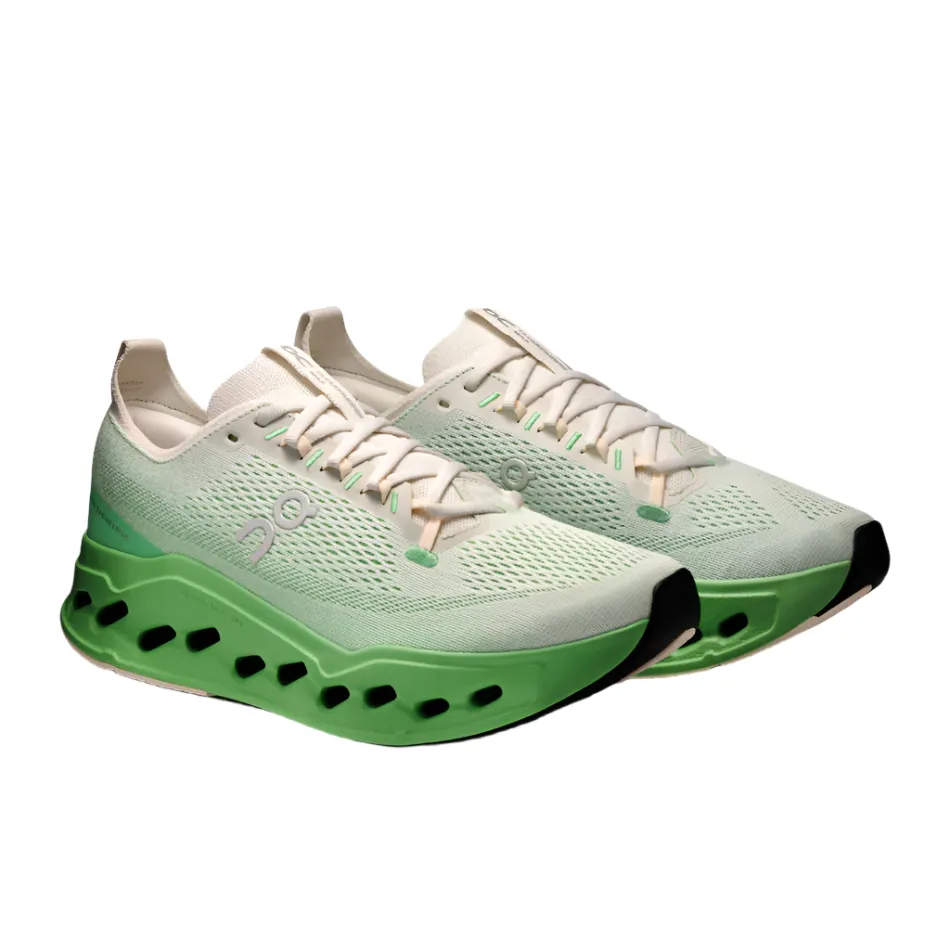 On Men's Cloudsurfer Max Running Shoes in Ivory/Honeydew AW25 road - runner Love