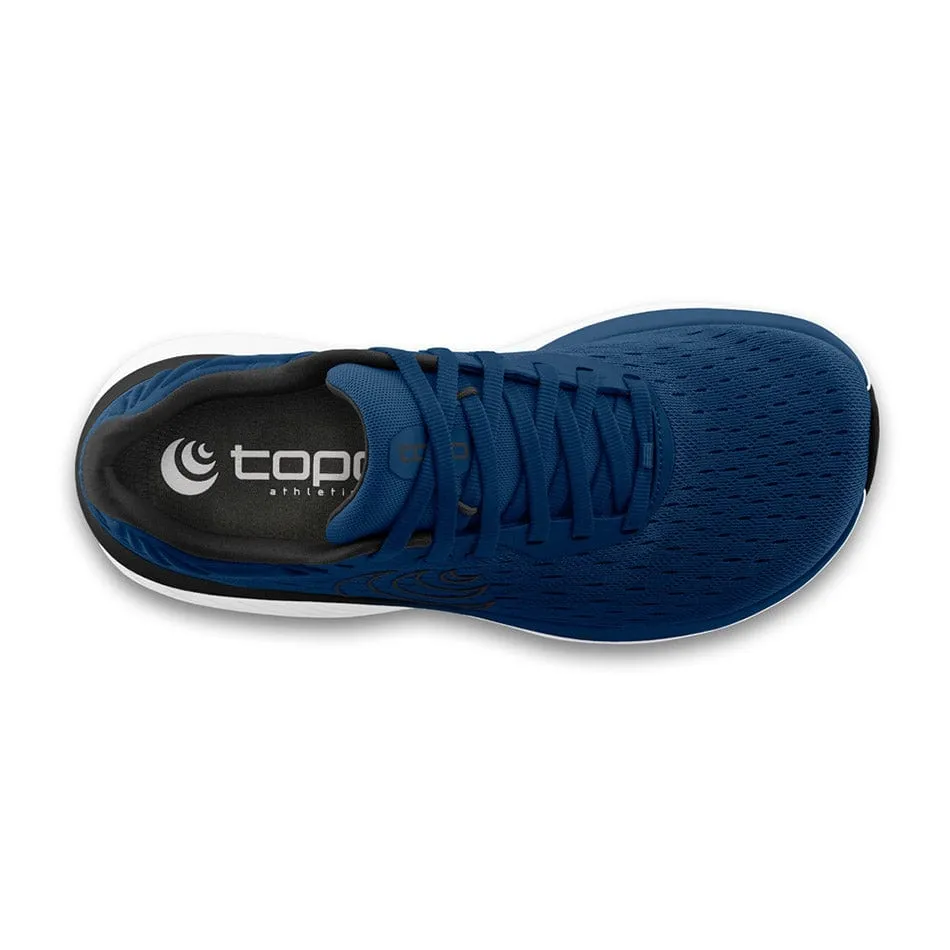 running for mental clarity running - efficiency Topo Atmos Men's Running Shoes Navy/White AW24