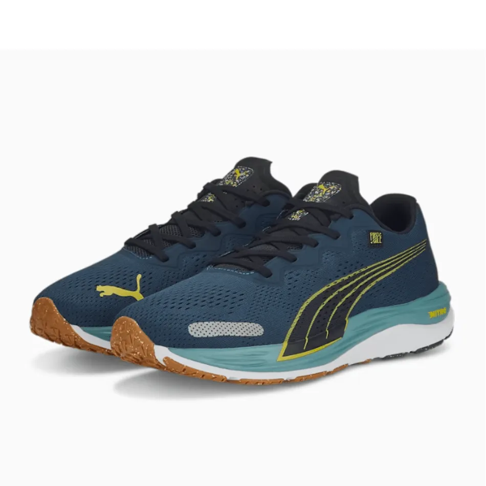 Energy Flex long - distance runner shoes PUMA Men's Velocity Nitro 2 Fmile Running Shoes in Dark Night/Fresh Pear SS23