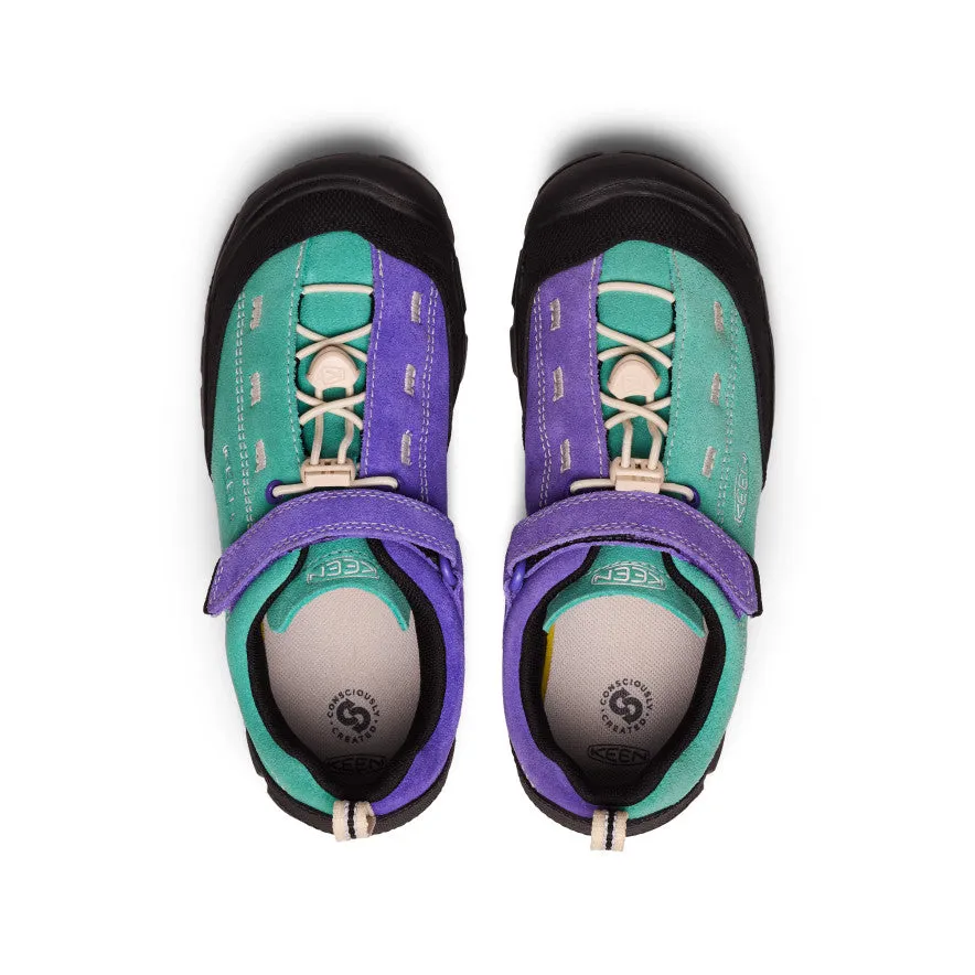 Big Kids' Jasper II  |  Bright Aqua/Purple Opulence Ankle wrap Pack Safe
