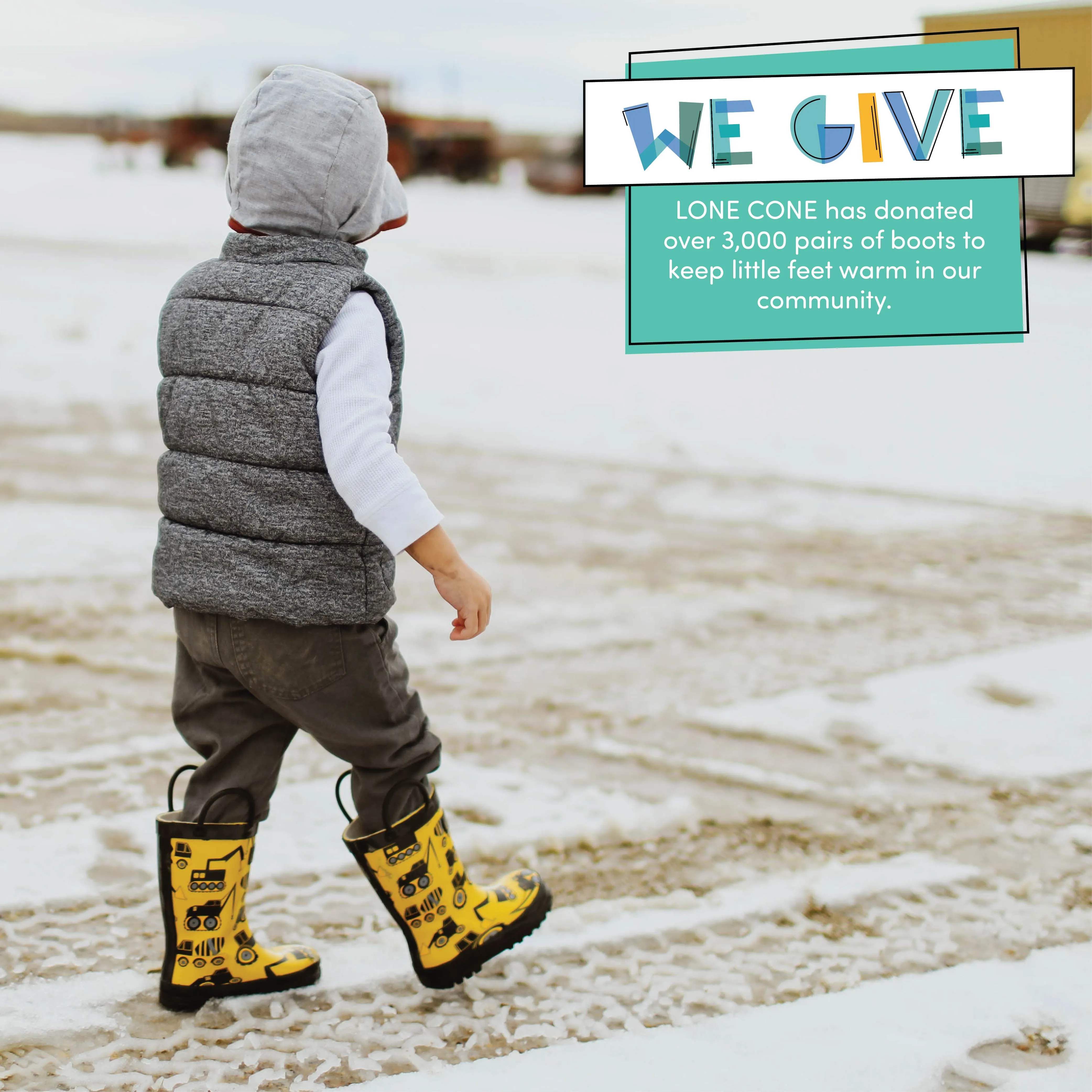 Construction Zone Rain Boot Water Resistant
