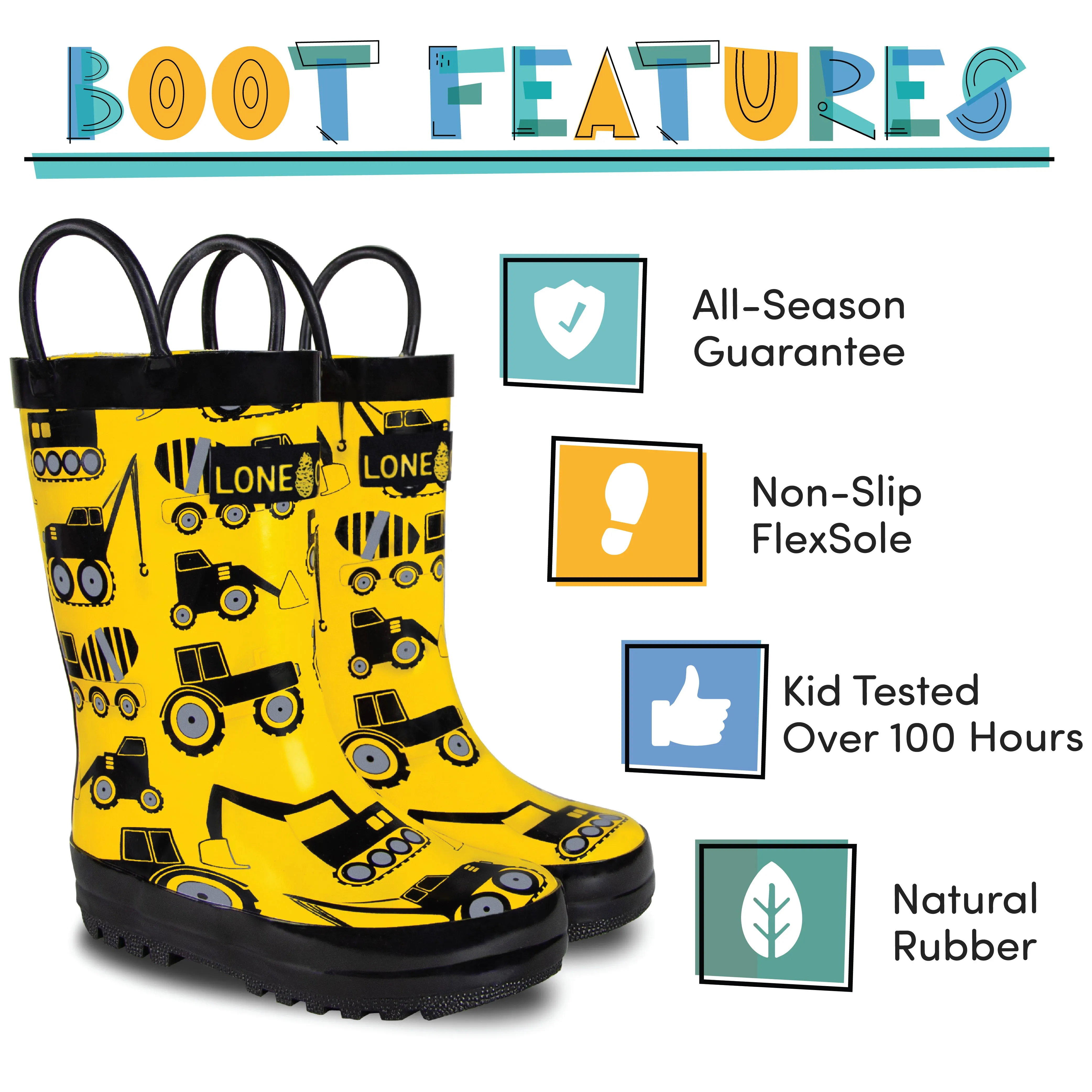 Construction Zone Rain Boot Storm Protection Functional Boots