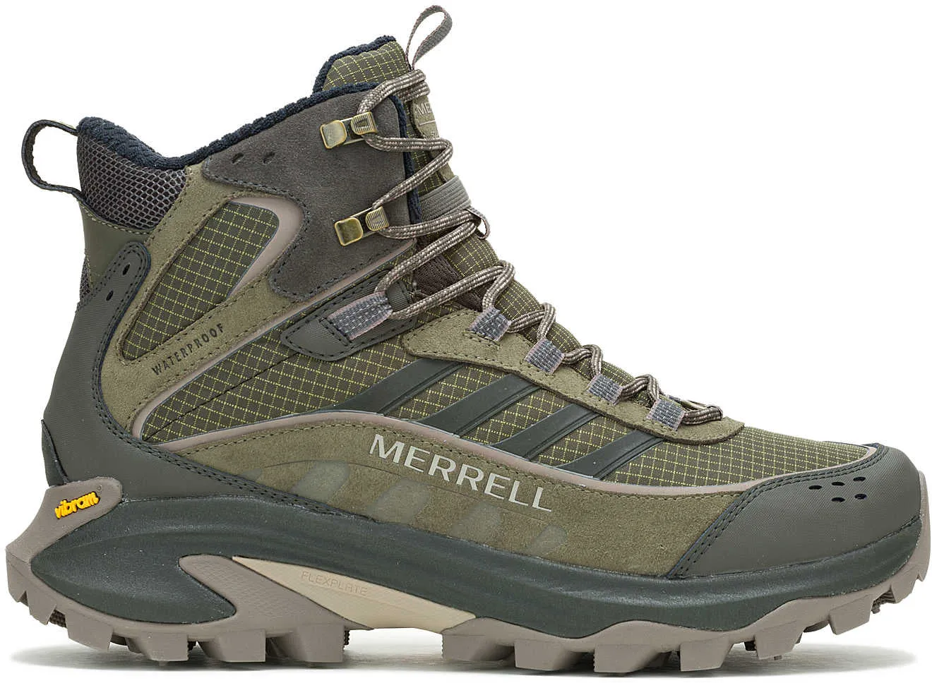 Multi-Terrain Fit Merrell Moab Speed 2 Thermo Mid Waterproof Mens Walking Boots - Green