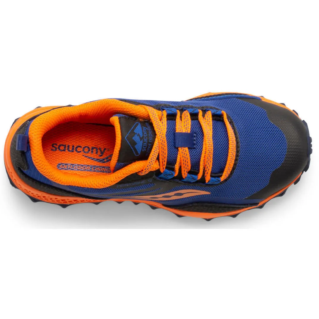 Saucony Peregrine 12 Shield Junior Trail Running Shoes - Navy Reinforced eyelets prevent lace pressure points