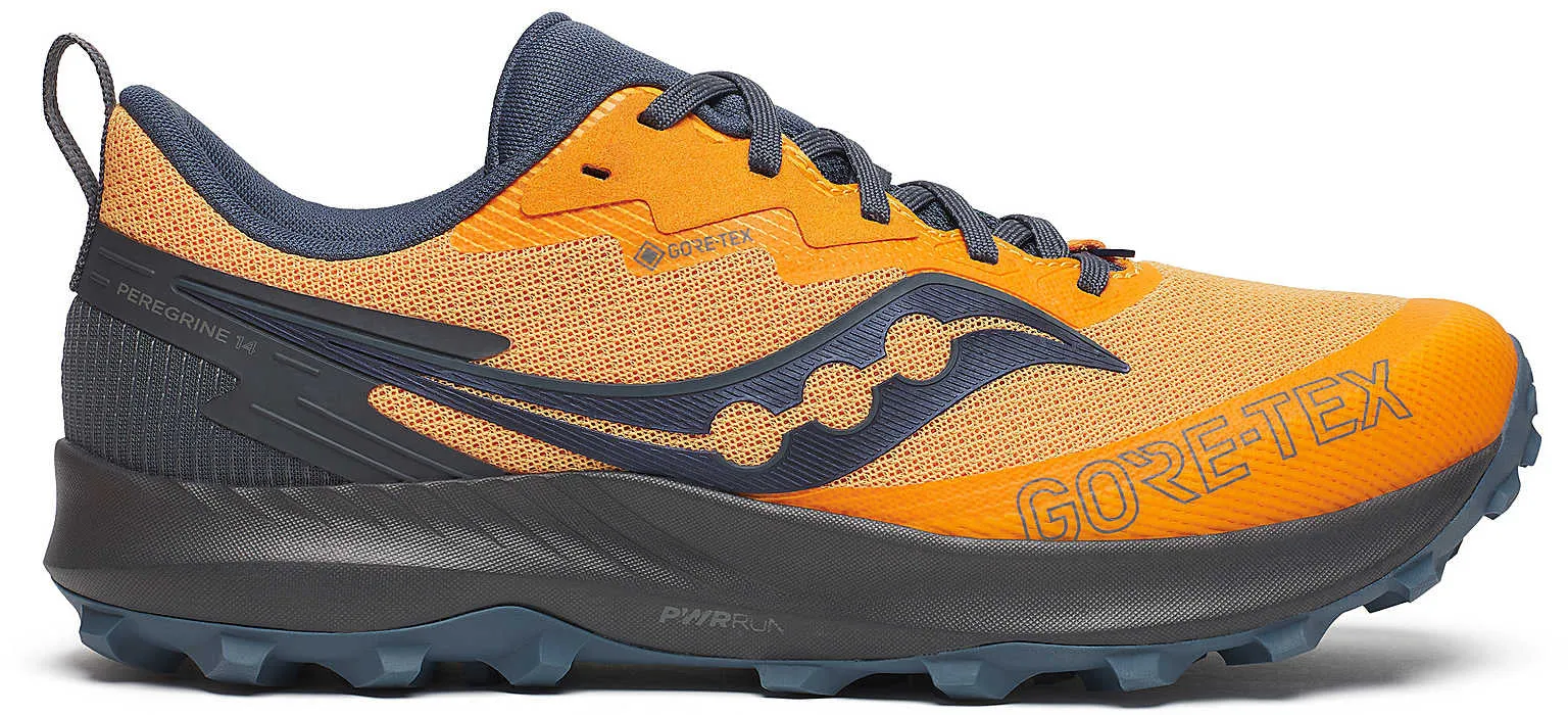Saucony Peregrine 14 GORE-TEX Mens Trail Running Shoes - Orange Mobility Boost