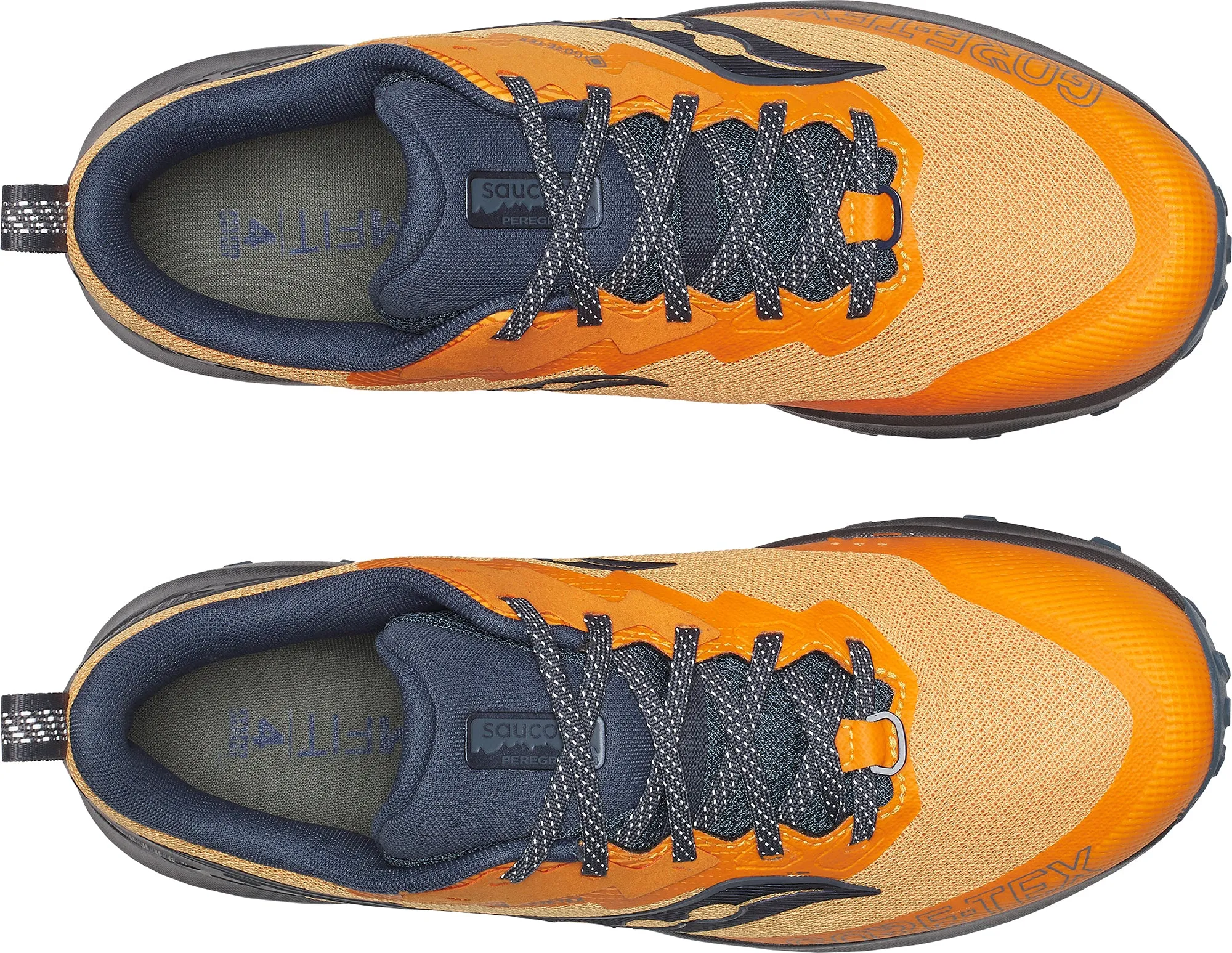 Quick Stability Saucony Peregrine 14 GORE-TEX Mens Trail Running Shoes - Orange