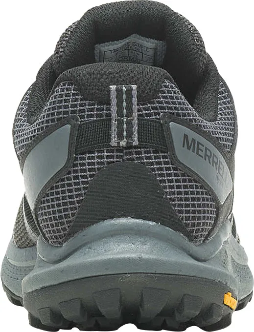 Sole plate supports clean takeoffs and fast deceleration Sole Tech Merrell Nova 3 GORE-TEX Mens Trail Running Shoes - Black