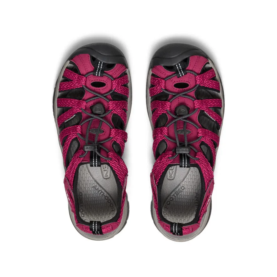 Mesh Structure Wear resistant Women's Whisper  |  Beaujolais/Black