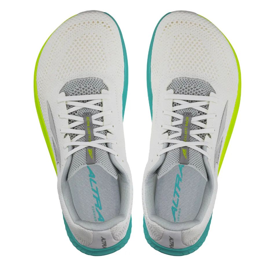 Altra Men's Escalante Racer 2 Running Shoes in White/Lime AW25 LeatherUpper heel - cup insoles