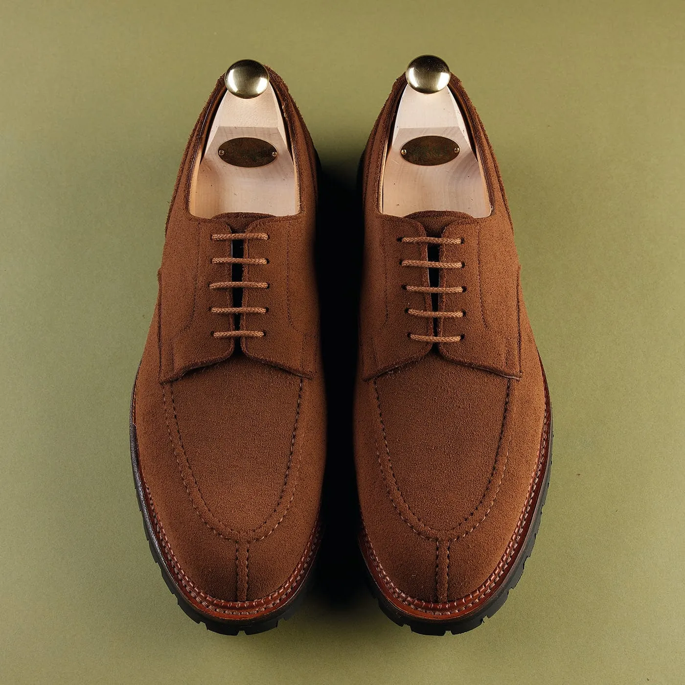 Basic Style Minimal Office Wear Denver Tobacco Deer Skin Suede