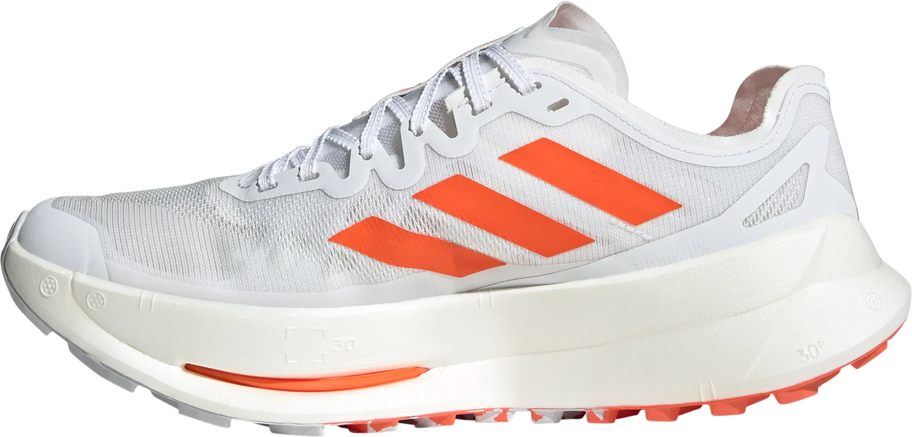 adidas Terrex Agravic Speed Ultra Mens Trail Running Shoes - White Anatomical ankle collar adds support without stiffness
