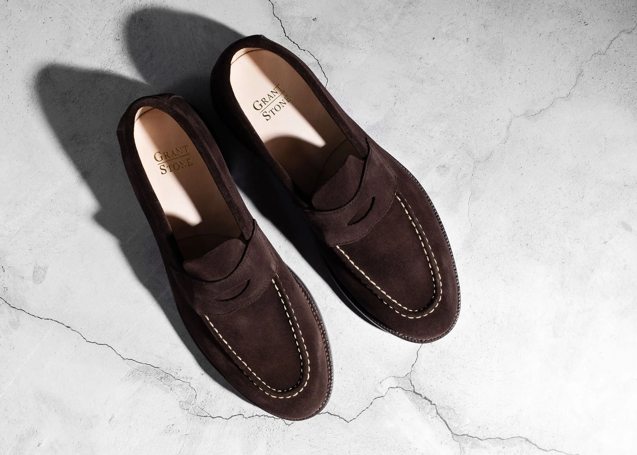 Everyday Comfort Unlined Traveler Penny Bitter Chocolate Suede