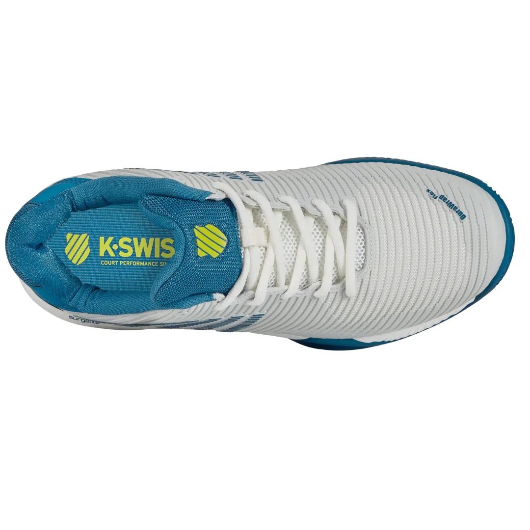 Flat Grip K Swiss Hypercourt Express HB  Mens Tennis Shoes -  White/Celestial/Primrose