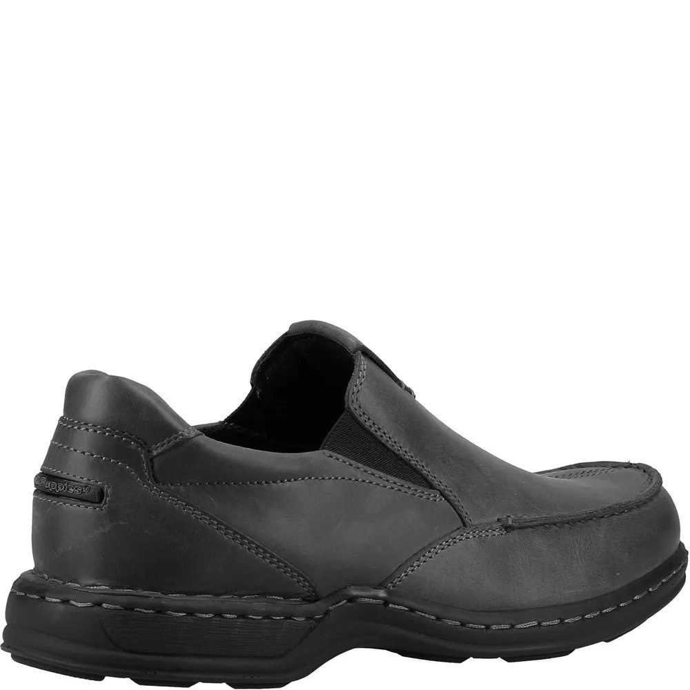 Crocodile Embossed Professor Style Black Ronnie Slip-On Shoes