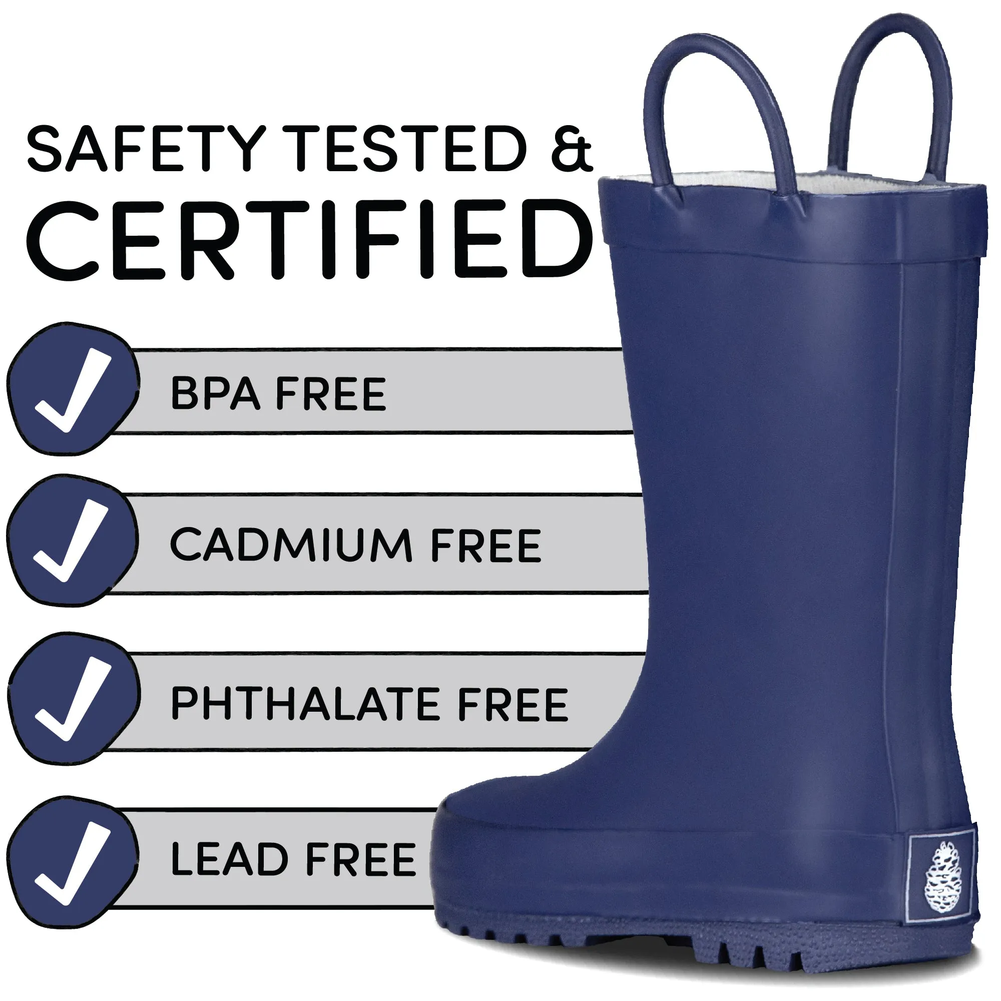 Ribbon Blue Matte Rain Boots Fast Step Fall Days