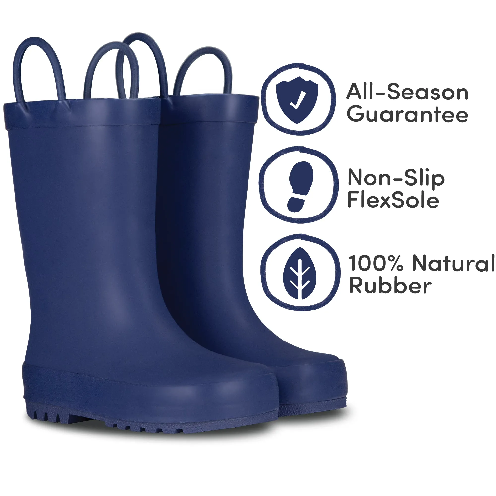 Ribbon Blue Matte Rain Boots Chilly Boot Fit