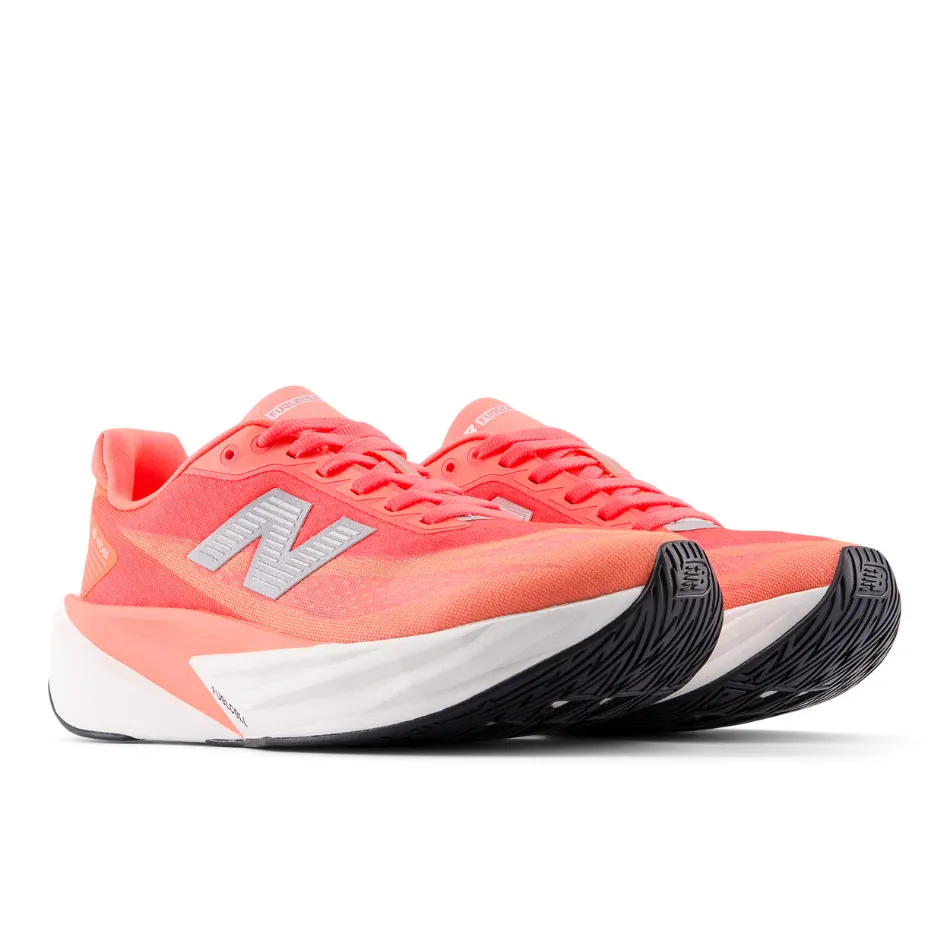 New Balance Women's Fuelcell Rebel V5 Running Shoes in Urgent Red/White/Silver Metallic AW25 warm - weather shoes