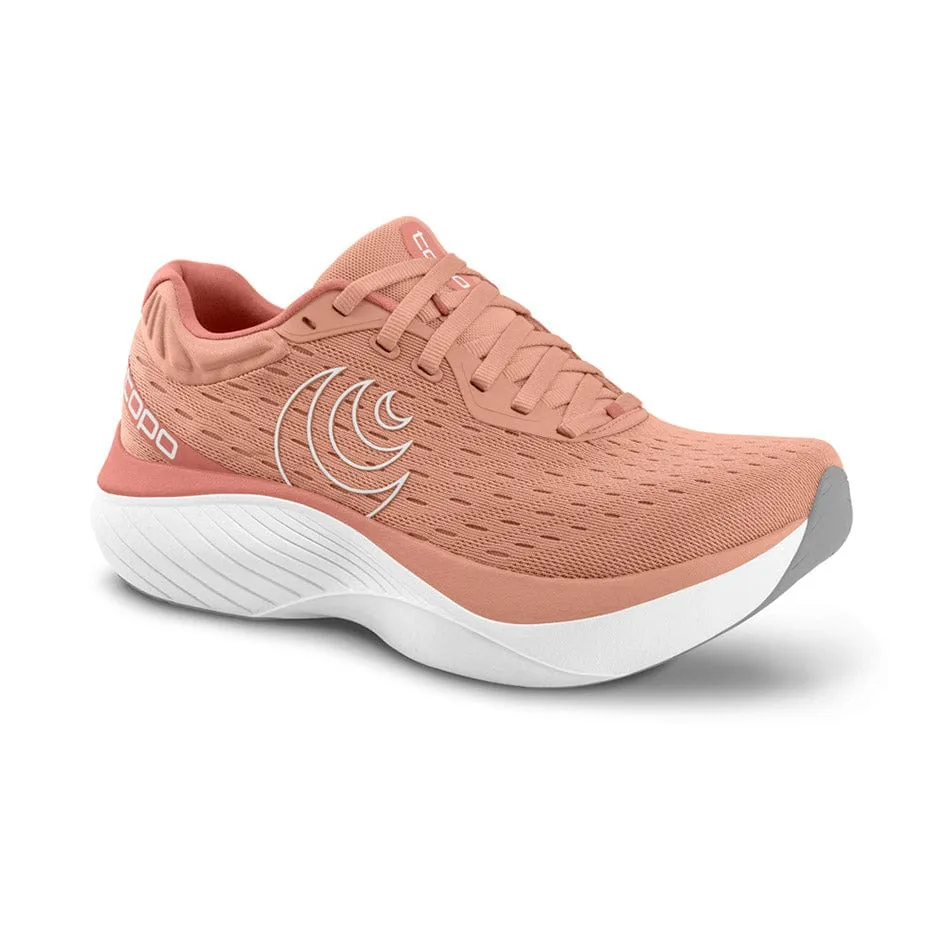 touring biking shoes Topo Women's Atmos Running Shoes Dusty Rose/White AW24