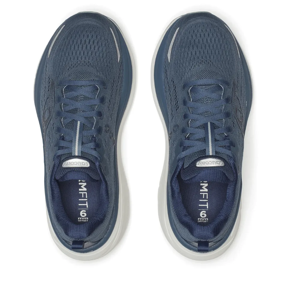 Breathable - panel Saucony Men's Hurricane 25 Running Shoes in Dusk/Iceberg AW25
