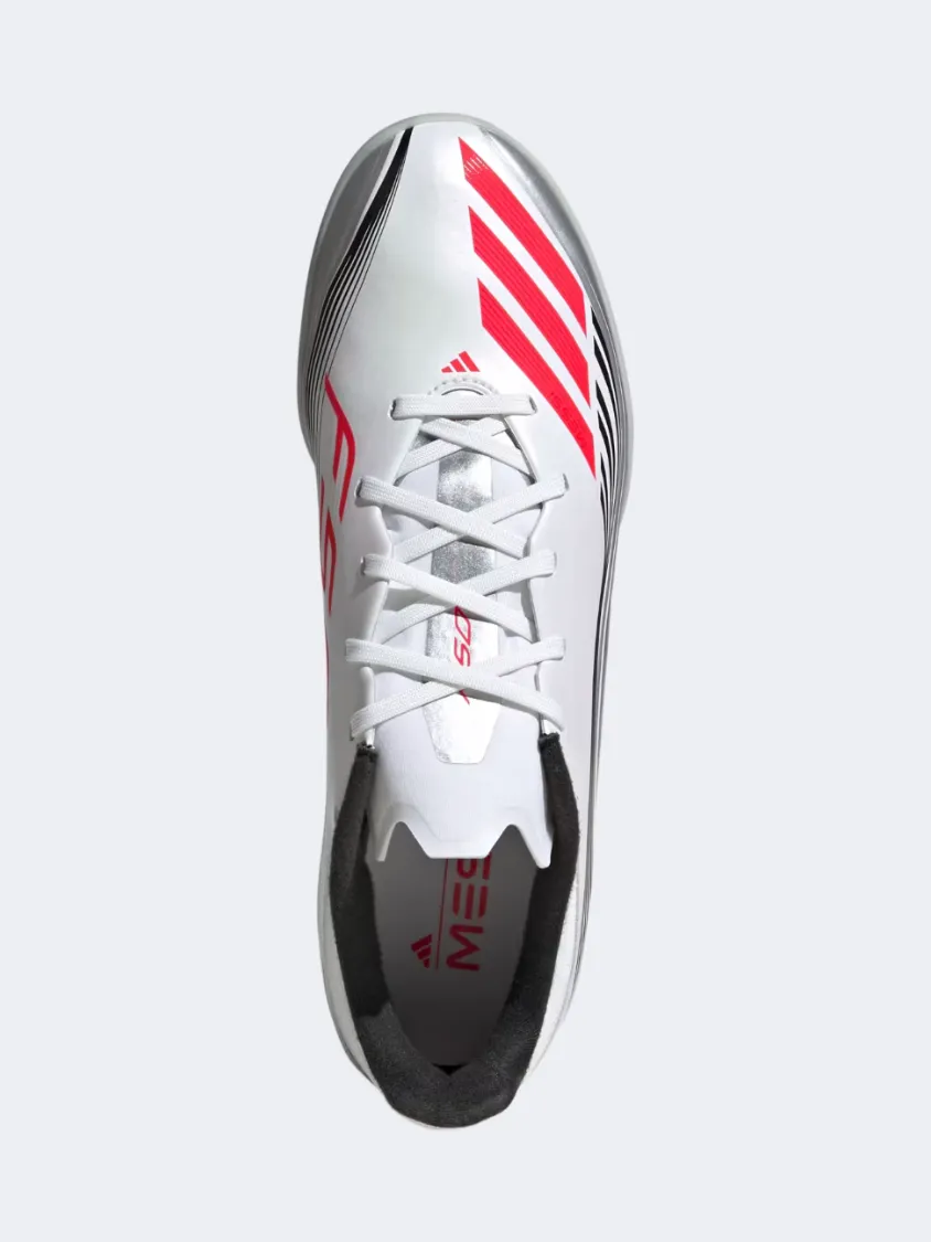 Adidas F50 Messi League Turf Men Football Shoes White/Red/Silver canoeing - lake shoes anti - microbial lining shoes