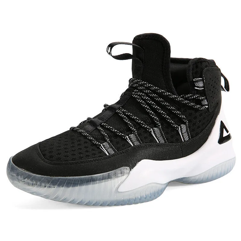 Sneakers Athletic Design Sneakers Cushioning PEAK Men Court Basketball Shoes Cushioning Sneakers Black White  DA830551