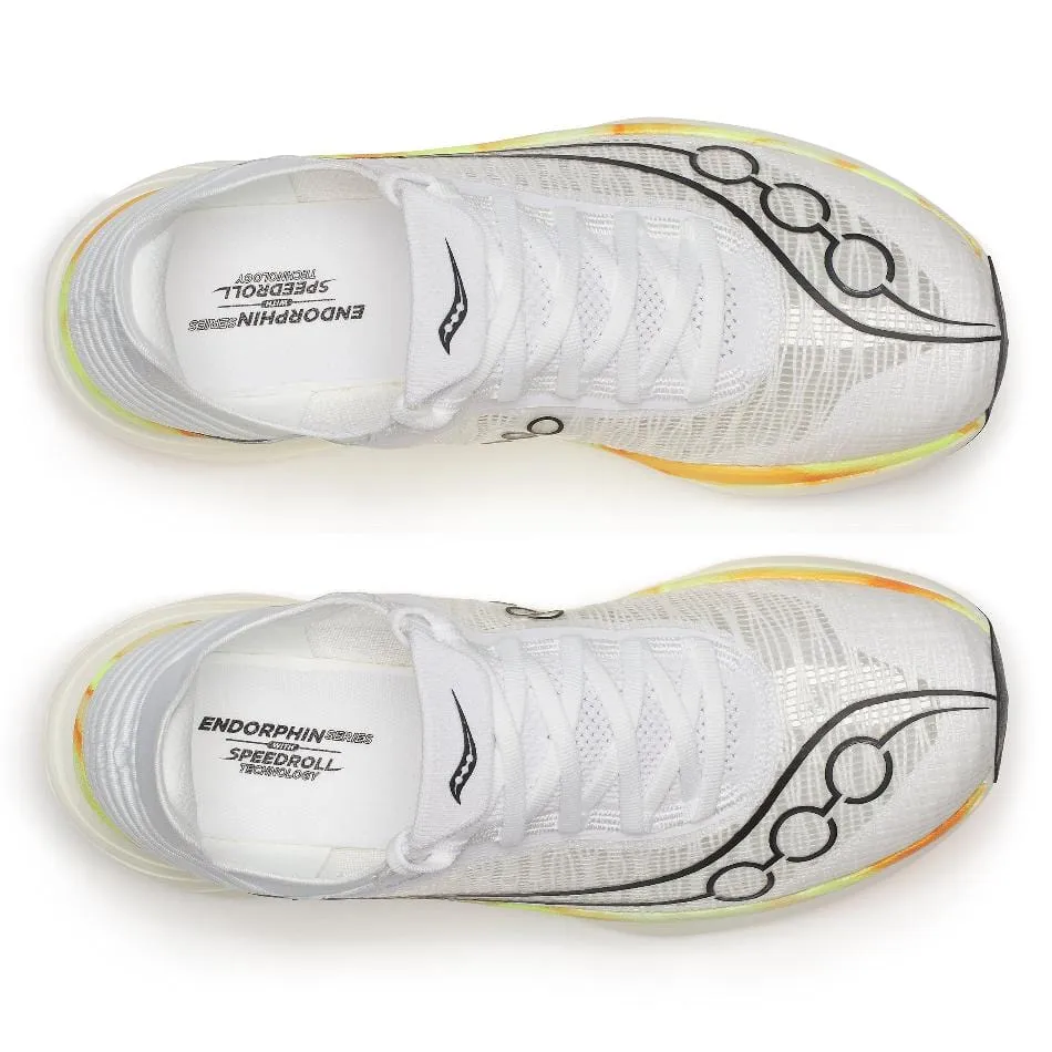 synthetic shoes Saucony Unisex Endorphin Elite 2 Running Shoes in White/Peel SS25