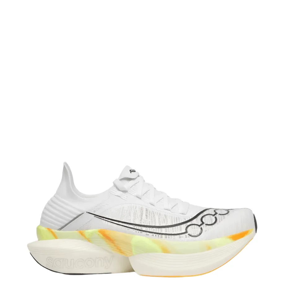 Saucony Unisex Endorphin Elite 2 Running Shoes in White/Peel SS25 mid-top shoes Trusted