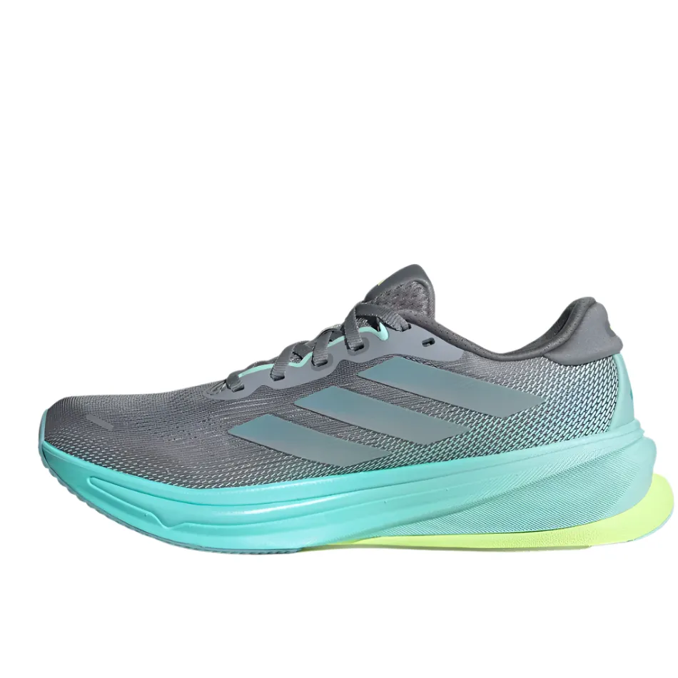 Adidas Women's Supernova Rise 2 Running Shoes in Grey/Magic Grey Met/Flash Aqua AW25 Lightweight Lining mid - top footwear