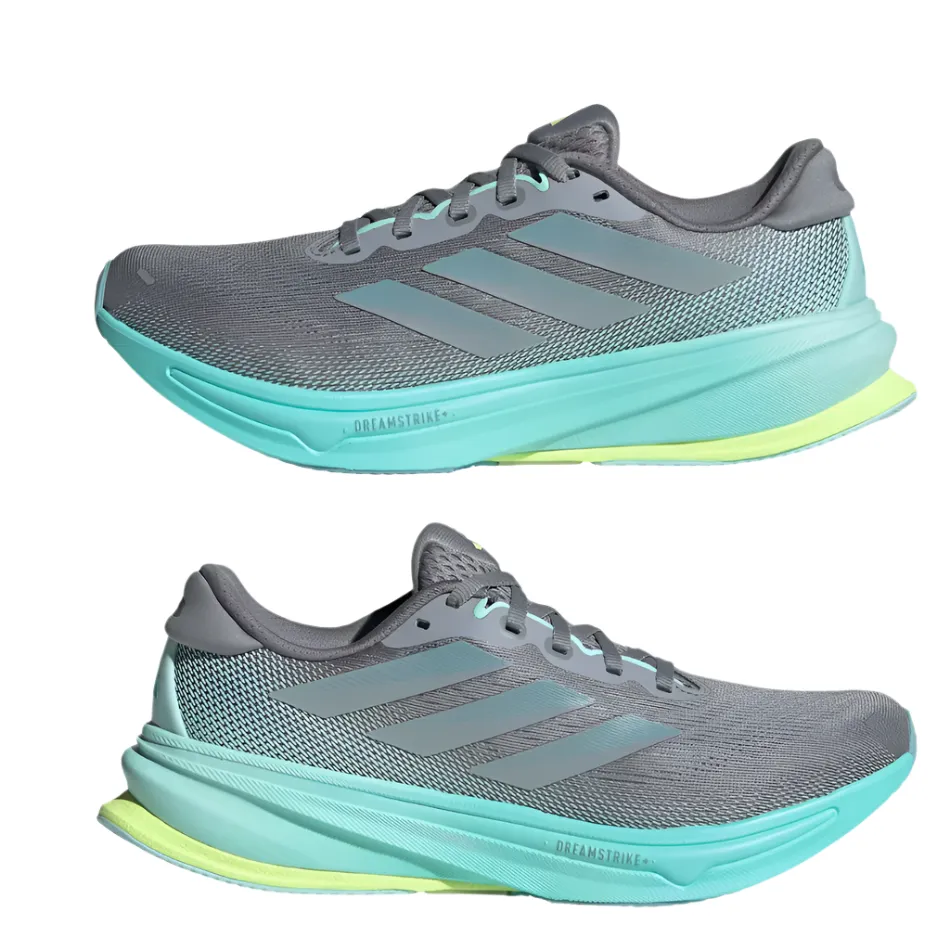 Adidas Women's Supernova Rise 2 Running Shoes in Grey/Magic Grey Met/Flash Aqua AW25 self - improvement