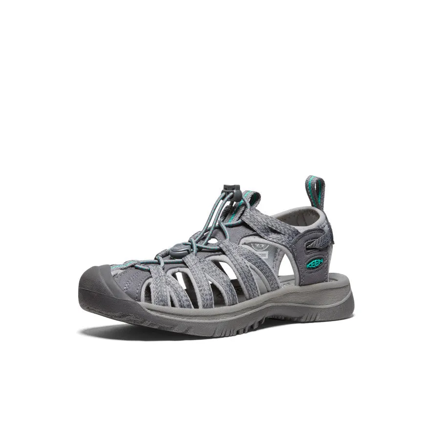 Women's Whisper  |  Medium Grey/Peacock Green Walk Support