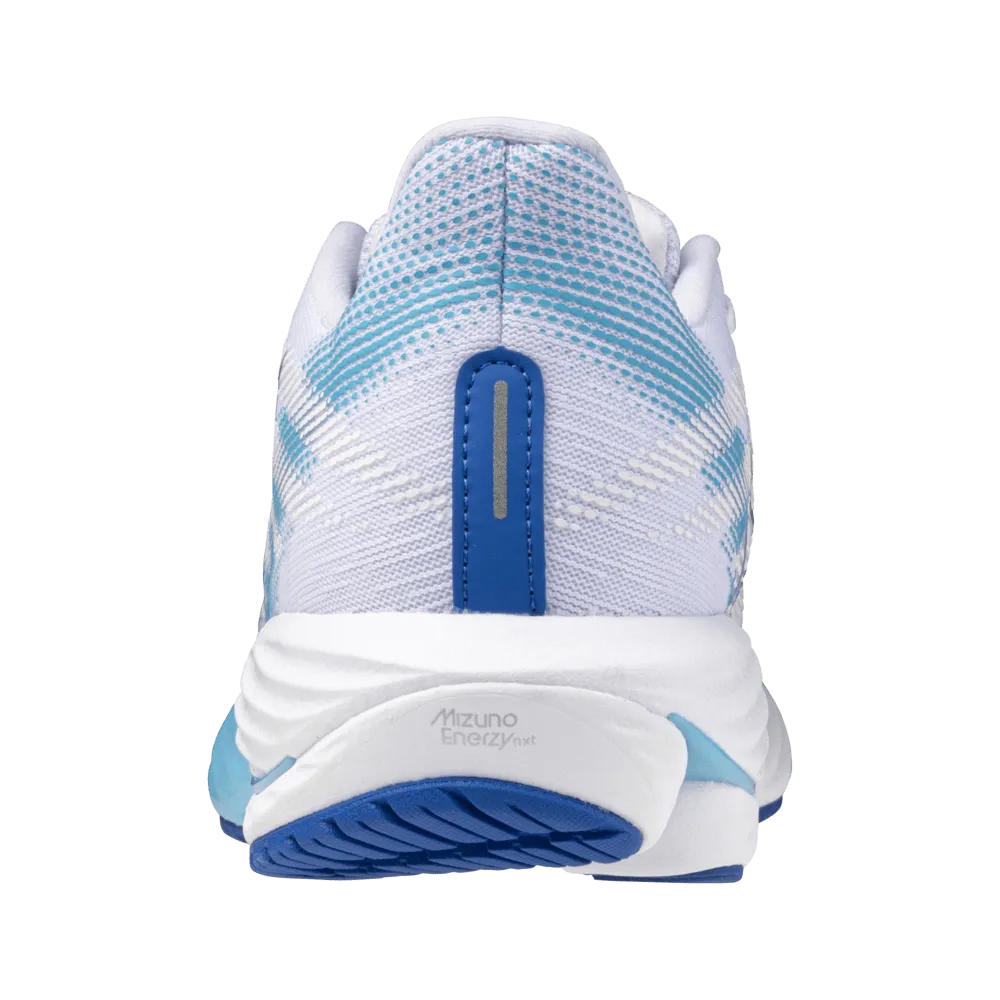 Mizuno Men's Wave Rider 28 in White/Estate Blue/Mugen Blue AW24 practice - day