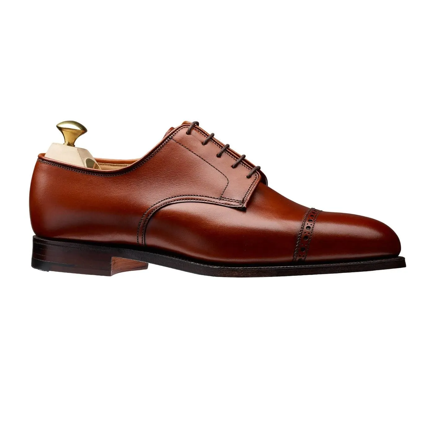 Leather Look Draycott 2 Chestnut Burnished Calf
