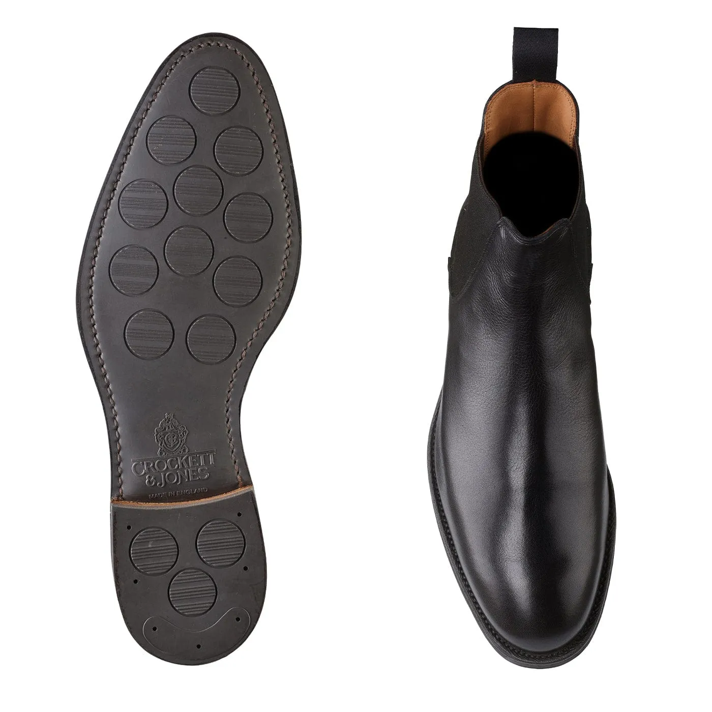Stylish Appearance Chelsea 5 Black Milled Calf