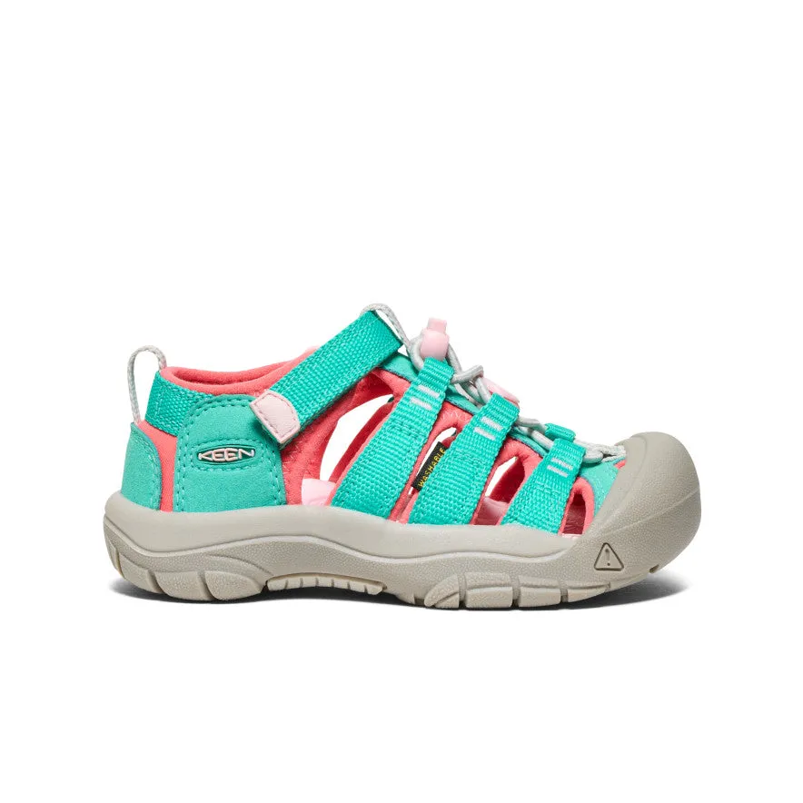 Indoor Sprint Little Kids' Newport H2  |  Bright Aqua/Giggle Pink