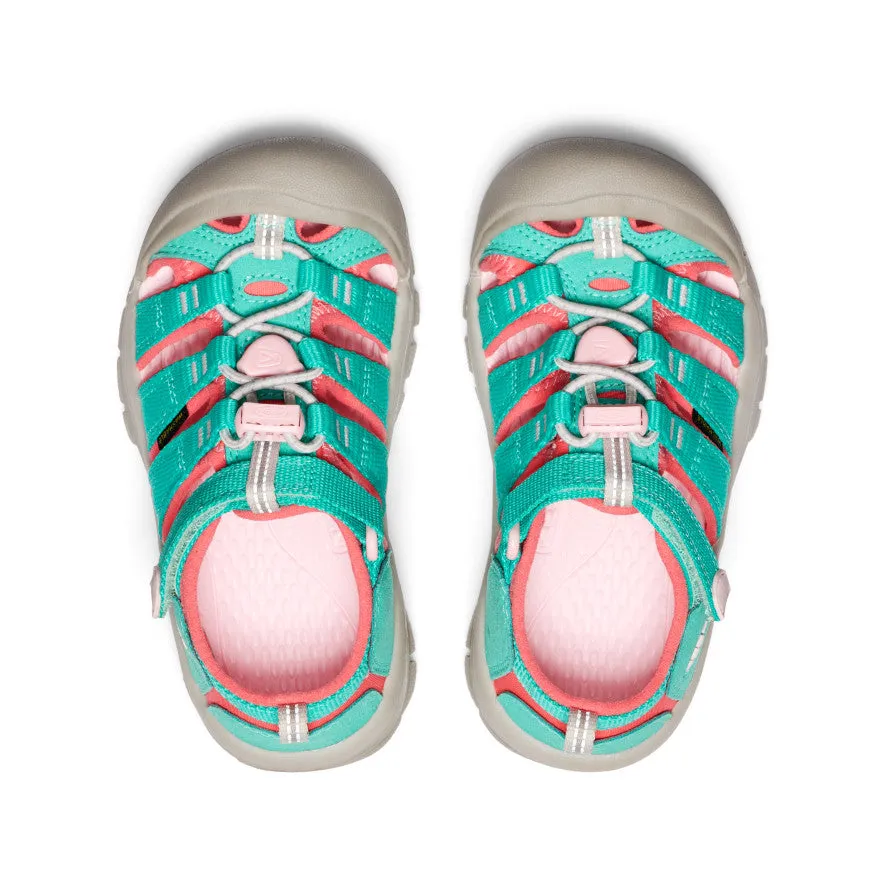 Little Kids' Newport H2  |  Bright Aqua/Giggle Pink Slip Resistant