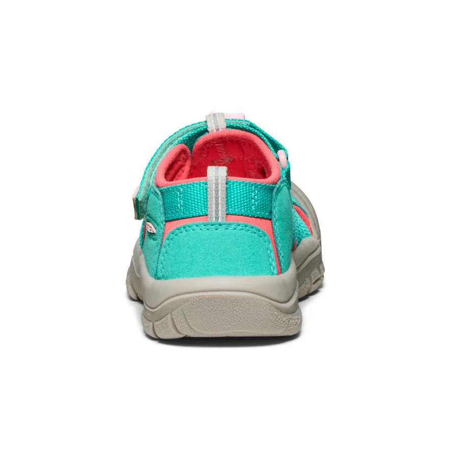 Little Kids' Newport H2  |  Bright Aqua/Giggle Pink Swift Glide Gold Tone