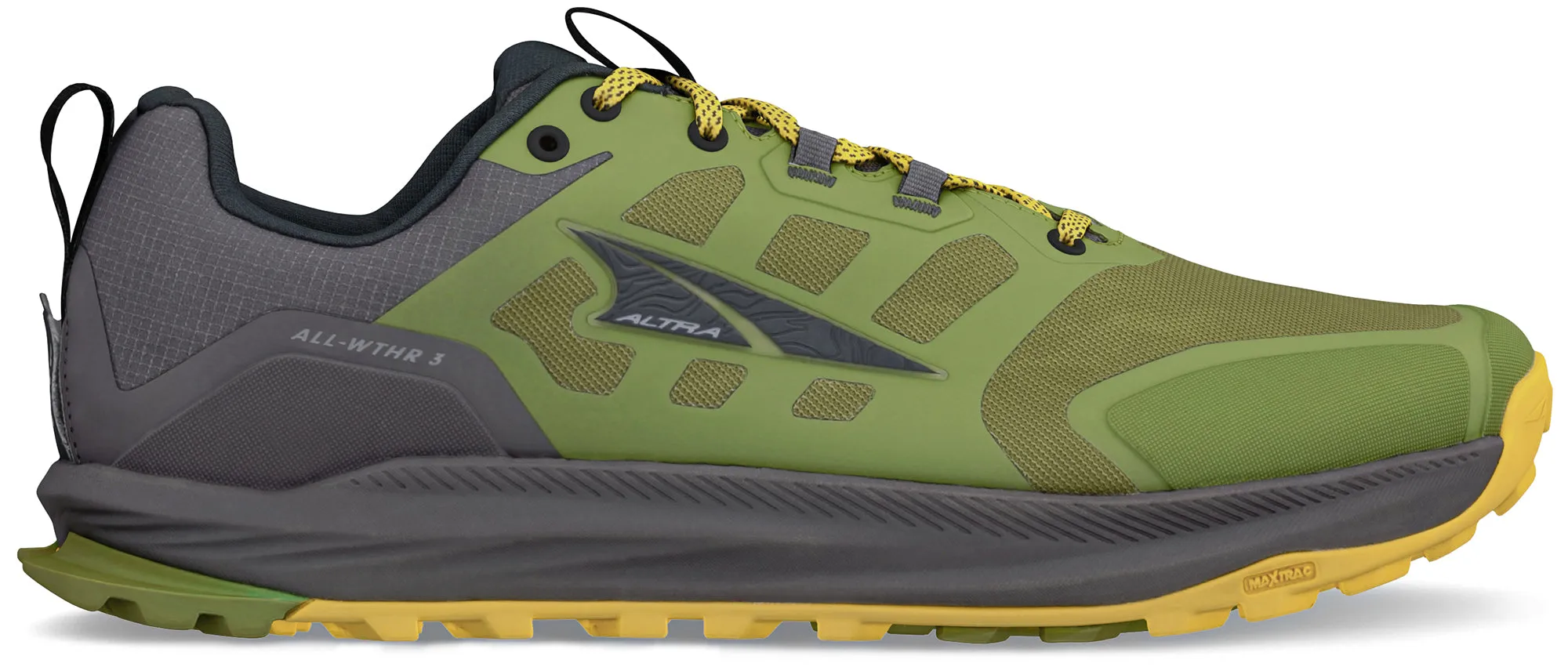 Dry Lining Altra Lone Peak 9 Waterproof Mens Trail Running Shoes - Green