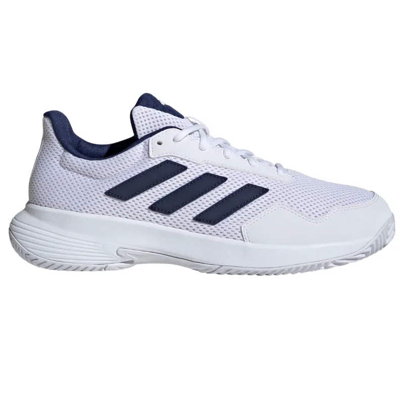 Supportive Design Adidas Game Spec 2 Tennis Shoes - Dark Blue/White