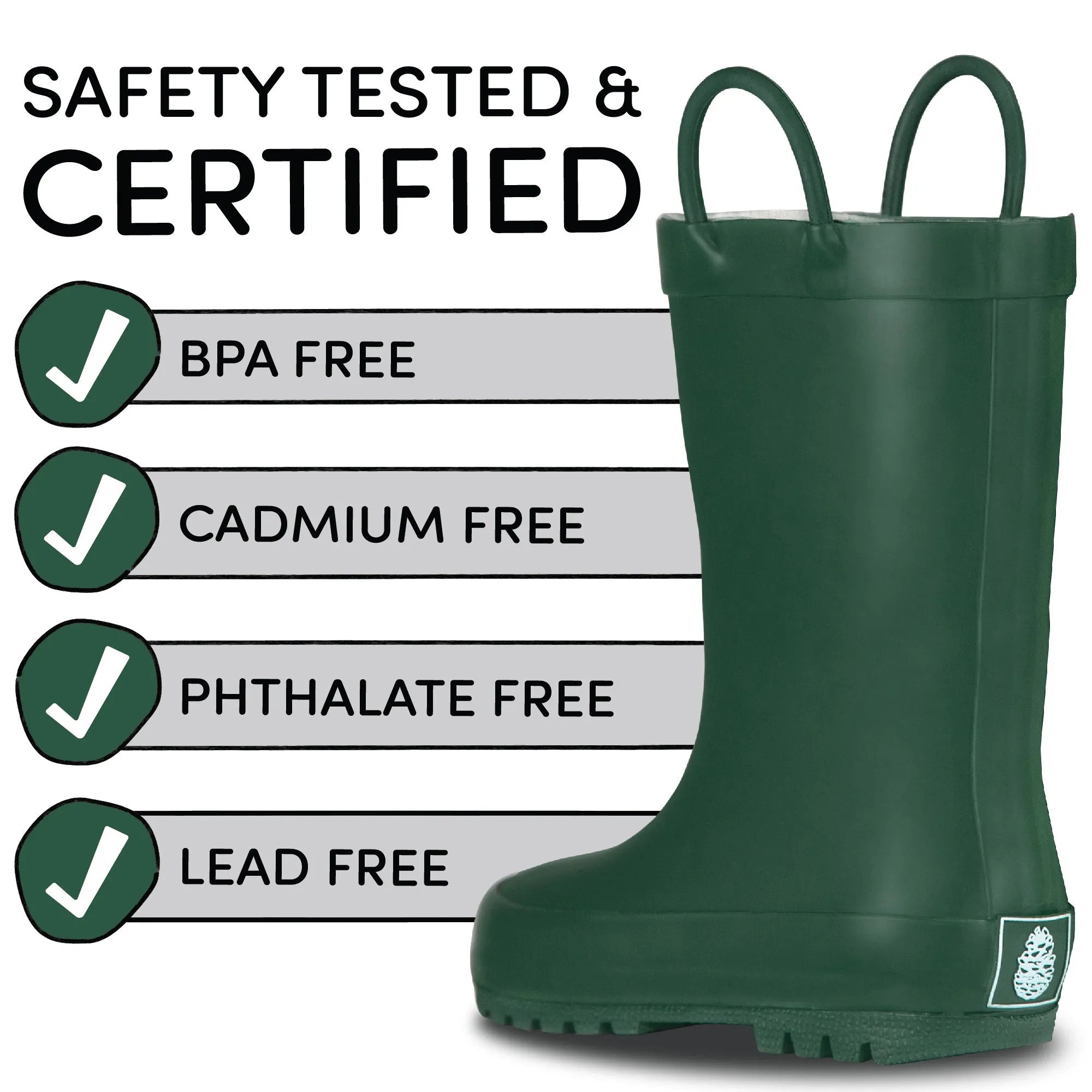 Leap Frog Green Matte Rain Boots Spring Storms
