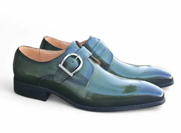 Calfskin Monkstrap Olive Embassy Event Simple Form
