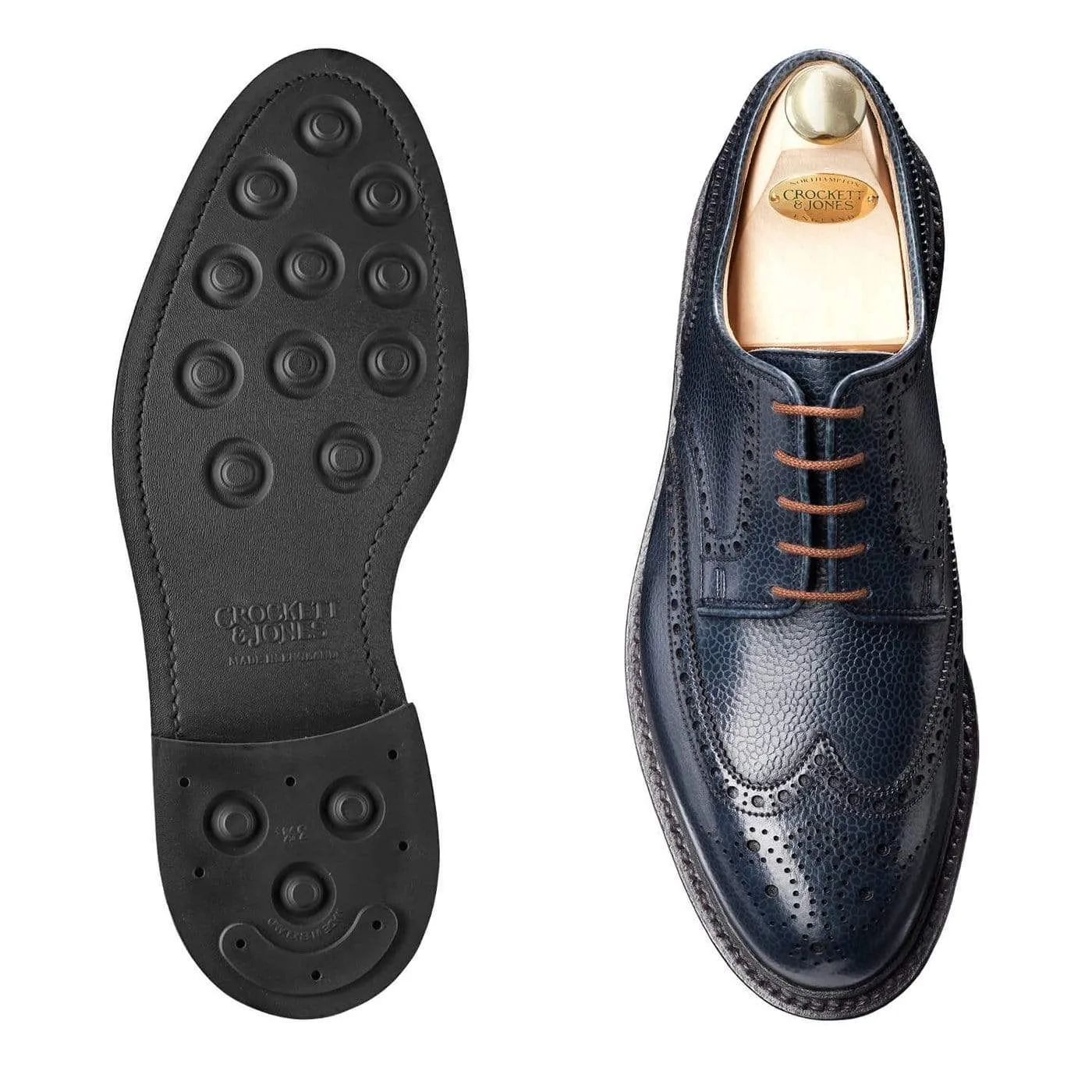 Pembroke Navy Scotch Country Grain Weekend Comfort Classic Shoes
