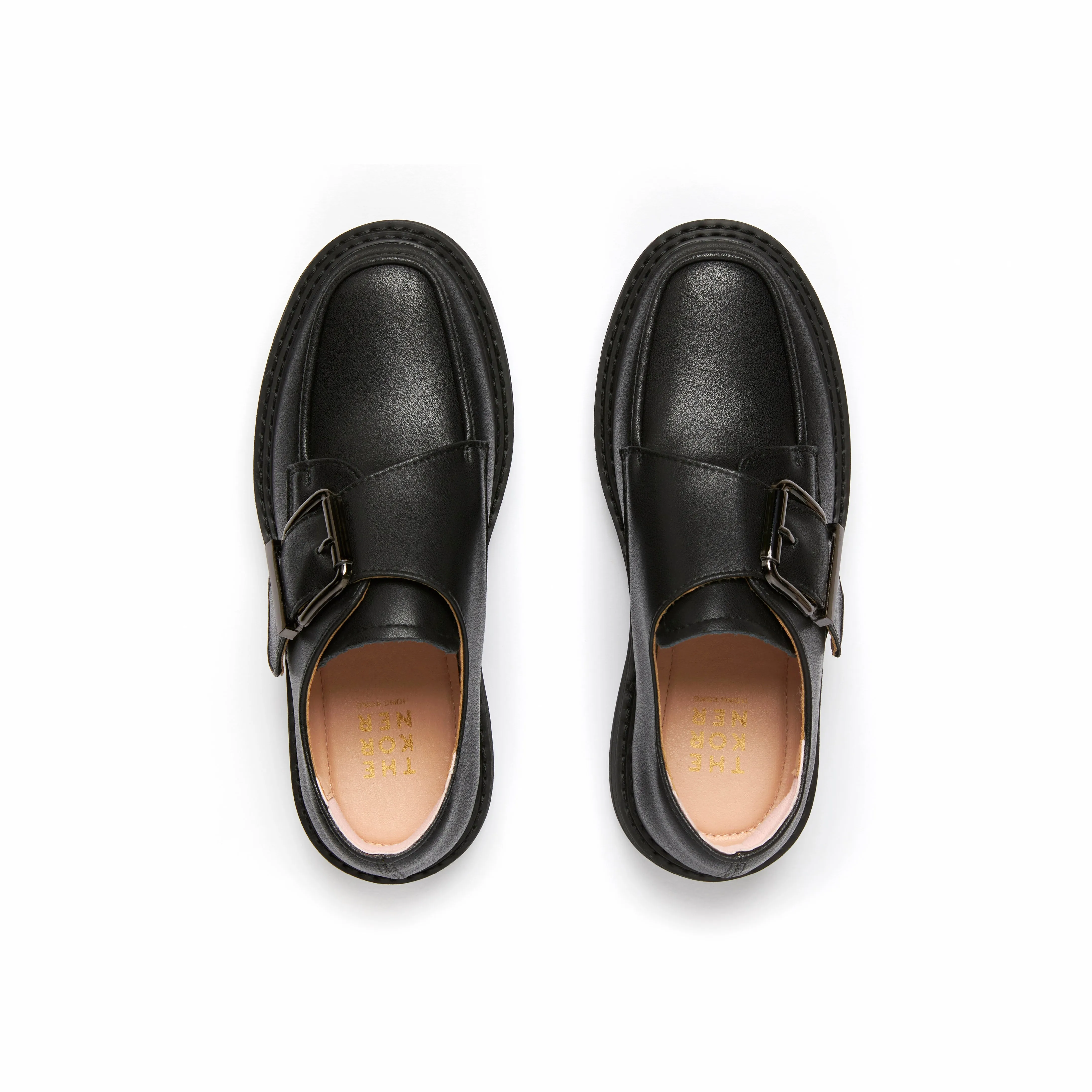 Hidden Lift Stage Shade Karin Single Monk Loafers - Black (BLK)