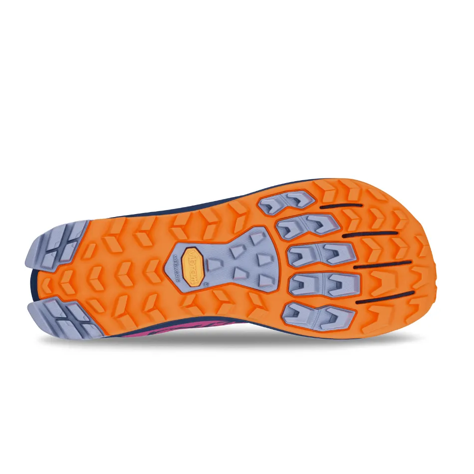 Altra Women's Lone Peak 9   Trail Running Shoes in Purple/Orange SS25 Anti   Abrasion cross - country capable